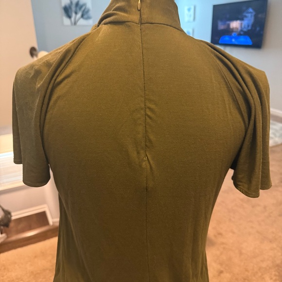 Ralph Lauren Olive Blouse with Neck Tie nwot. - Picture 6 of 9